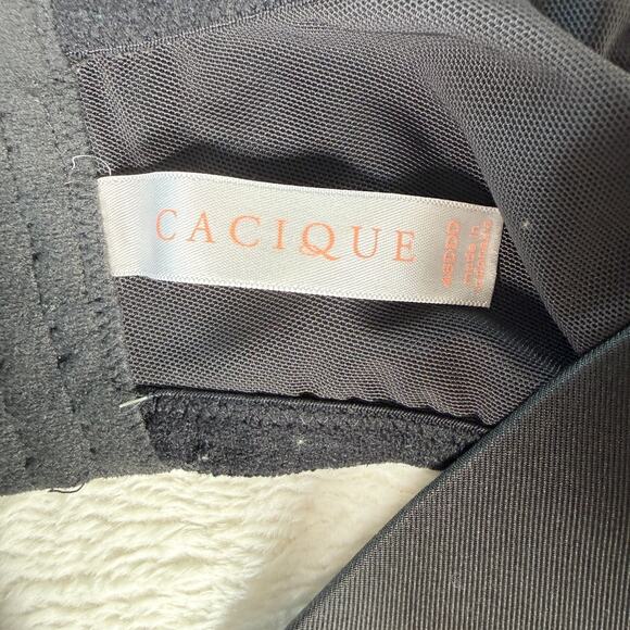 Cacique Black Lightly Lined T-Shirt Full Coverage Wing Lined Bra 46DDD - Picture 3 of 6